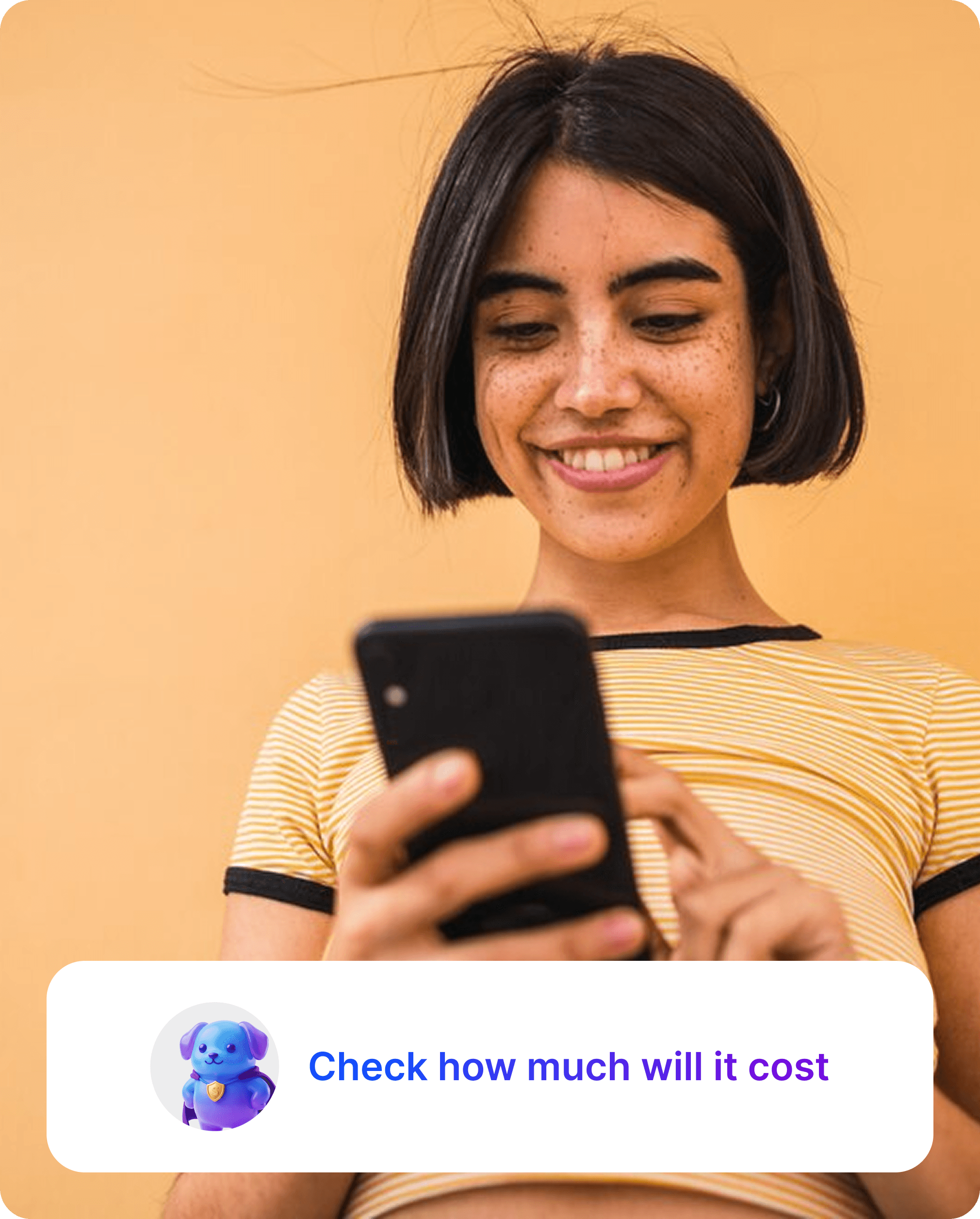 Customer checking how much warranty costs